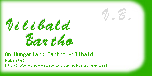 vilibald bartho business card